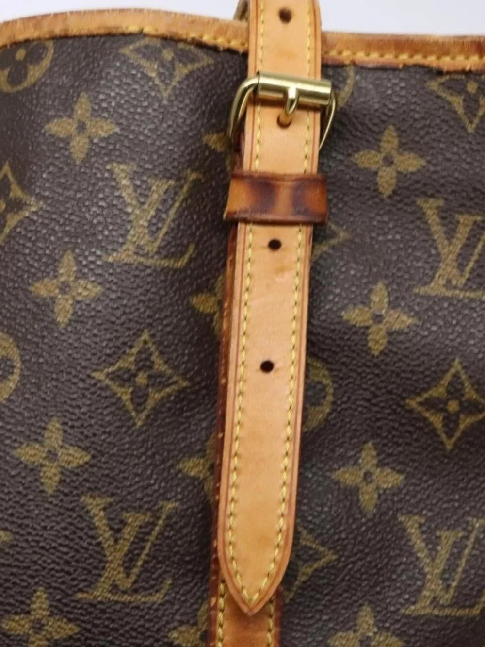 LOUIS VUITTON Monogram Bucket GM Shoulder Bag M42236 LV Auth